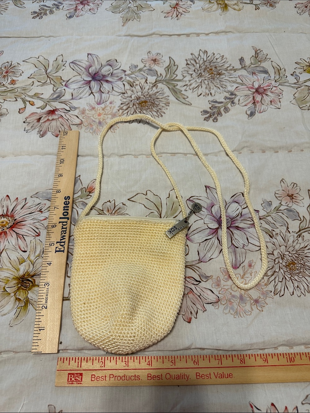 The Sac Vintage Cream Woven Crossbody Bag